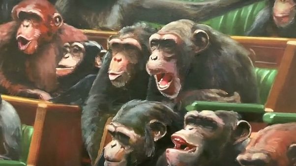 Banksy's 'Devolved Parliament' of chimps back on show in time for Brexit Banksy's 'Devolved Parliament' of chimps back on show in time for Brexit