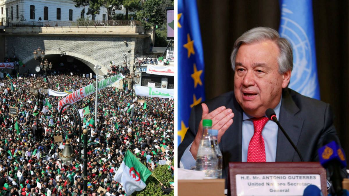 دبیر کل سازمان ملل خواستار انتقال دموکراتیک قدرت در الجزایر شد