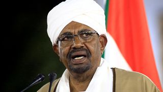 الرئيس السوداني عمر حسن البشير في الخرطوم يوم 22 فبراير شباط 2019