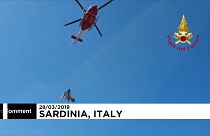 Udderly petrifying: Helicopter rescues stranded cow in Italy