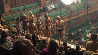"Обнажённый протест" в британском парламенте