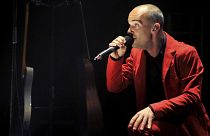 Le chanteur Aldebert, le 25 avril 2015 lors au "Printemps de Bourges"