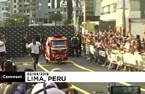 Bolt races against a motorcycle taxi and wins