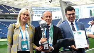 Brazil football team awarded Nine Values Cup by young international ambassadors