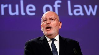 Frans Timmermans holds a news conference in Brussels, April 3, 2019