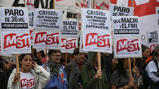 Movilización en Argentina contra la política de Macri