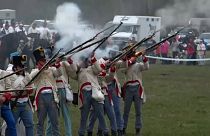 Military re-enactors gather on this field annually