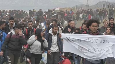 تجمع اعتراضی مهاجران غیرقانونی در یونان