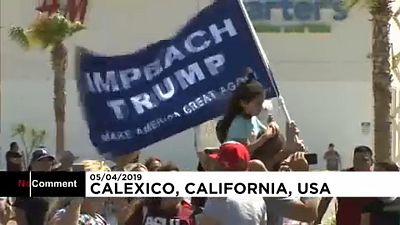 Trump border visit in California sparks protests
