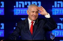 Israeli PM Benjamin Netanyahu delivers speech on his election campaign