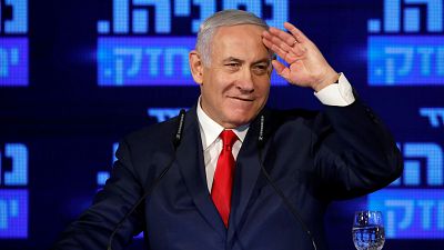 Israeli PM Benjamin Netanyahu delivers speech on his election campaign