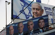 A Likud party election campaign billboard  