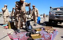Members of Misrata forces prepare for combat, April 8,  2019