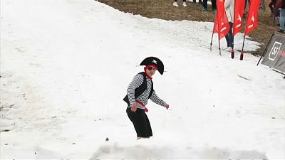 Weißrussischer Pirat im Schnee