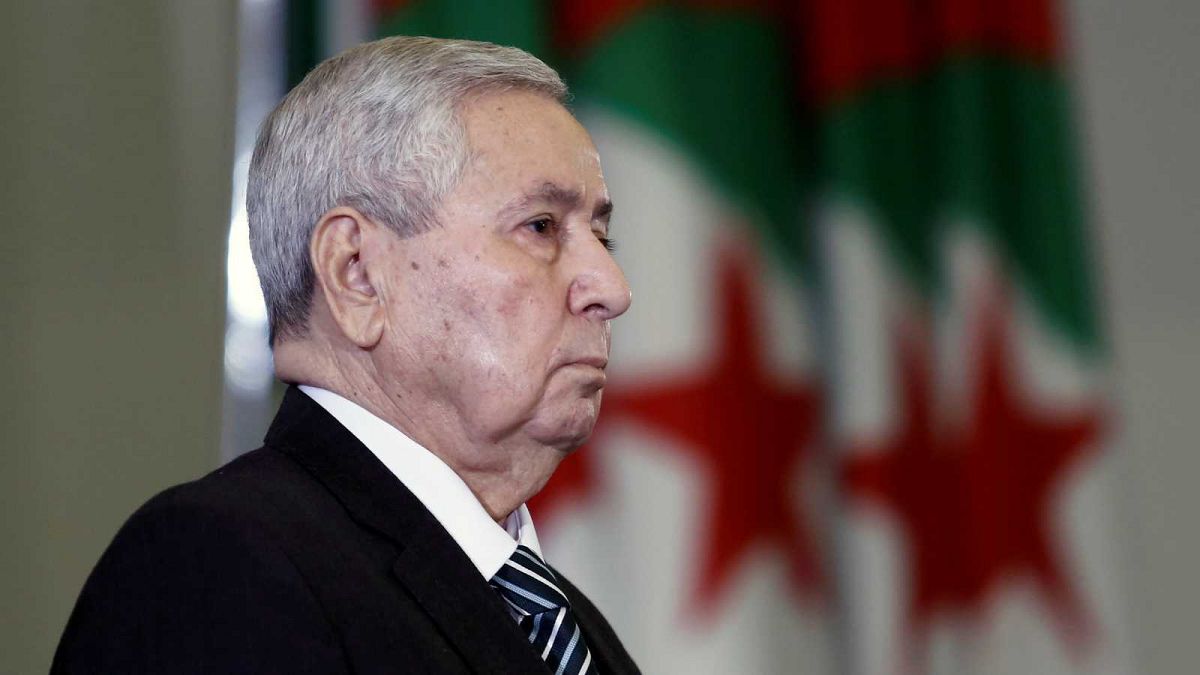 Abdelkader Bensalah, après avoir été nommé Président par intérim - 09/04/19