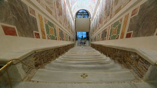 Scoperta la Scalinata santa voluta da Innocenzo XIII Scoperta la Scalinata santa voluta da Innocenzo XIII