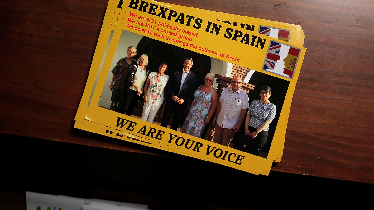 Leaflets at a talk for British residents in Spain, September 2016