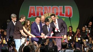 Schwarzenegger no Brasil para o "Arnold Sports Festival South America"