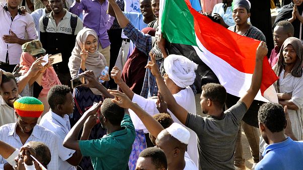 Celebrations in progress in Sudan after defence minister Awad Ibn Auf quit Celebrations in progress in Sudan after defence minister Awad Ibn Auf quit