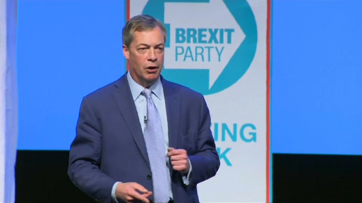 Britain's lead Brexiteer Nigel Farage addresses his new party