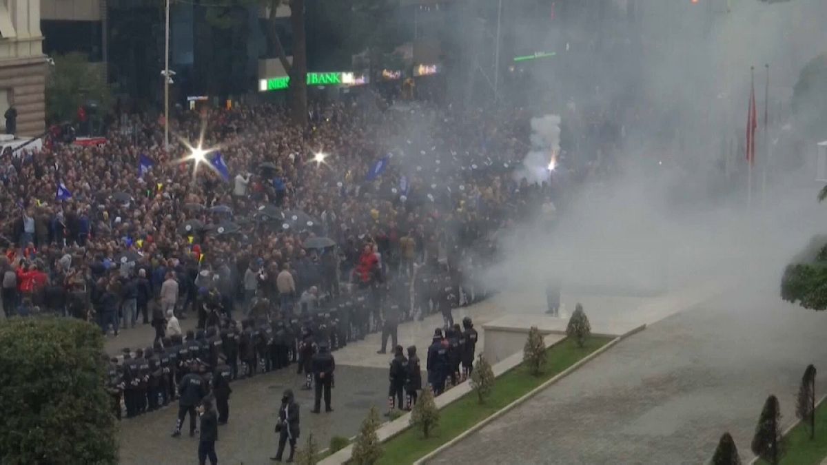 Watch again: Anti-government protests in Albania