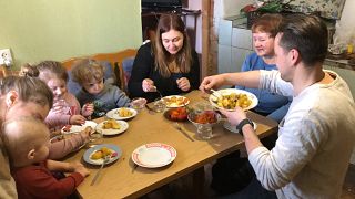 A day in the life: A Ukrainian family votes for their next president