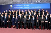 Les dirigeants de l'UE posent pour une photo de groupe lors du sommet de l'UE à Bruxelles
