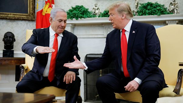 U.S. President Trump meets with Israel's Prime Minister Netanyahu at the W U.S. President Trump meets with Israel's Prime Minister Netanyahu at the W