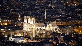Archivbild der Kathedrale von Notre-Dame in Paris bei Nacht