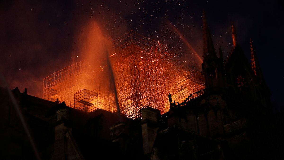 بالصور: حريق كاتدرائية نوترودام الشهيرة في باريس