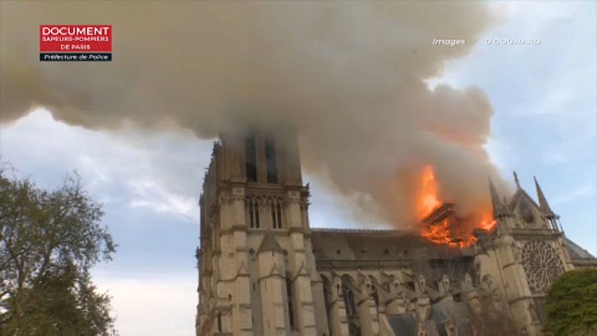 Notre-Dame: Feuerwehrleute kämpfen gegen die Flammen