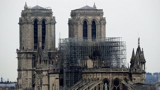 Parts of Notre Dame cathedral collapsed after a huge blaze broke out