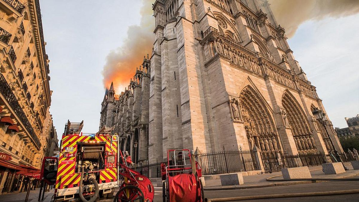 Interaktív kép: a Notre-Dame a tűzvész előtt és után
