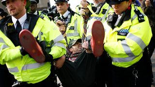 Climate protesters ‘glue themselves’ to train and Corbyn's fence