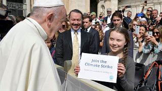 Uma ativista muito determinada conversa com o Papa