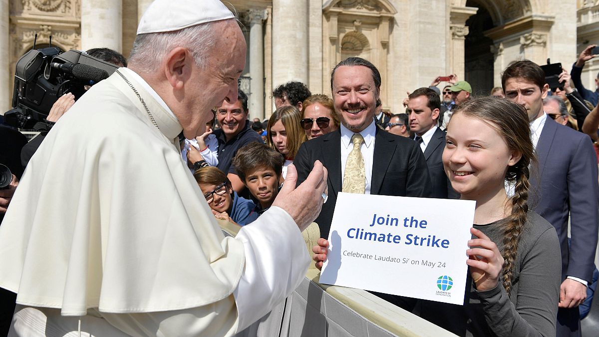 Greta trifft Papst: "Nehmen Sie am Streik teil" 