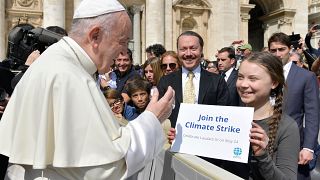 Greta trifft Papst: "Nehmen Sie am Streik teil"