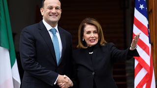 Ireland's Prime Minister Leo Varadkar and U.S. House Speaker Nancy Pelosi 