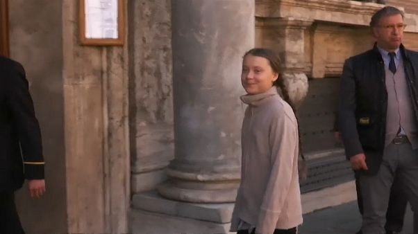 Η έφηβη ακτιβίστρια Γκρέτα στη Ρώμη Η έφηβη ακτιβίστρια Γκρέτα στη Ρώμη