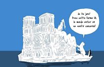 Notre-Dame, vignetta satirica sull'ipocrisia delle donazioni diventa virale
