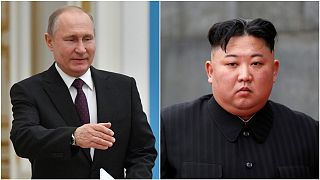 Vladimir Putin and Kim Jong Un