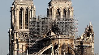 El 'Vía Crucis' alrededor de la catedral de Notre Dame