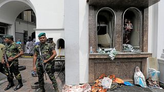 شاهد: لحظة انفجار إحدى كنائس سريلانكا في يوم الاحتفال بعيد القيامة