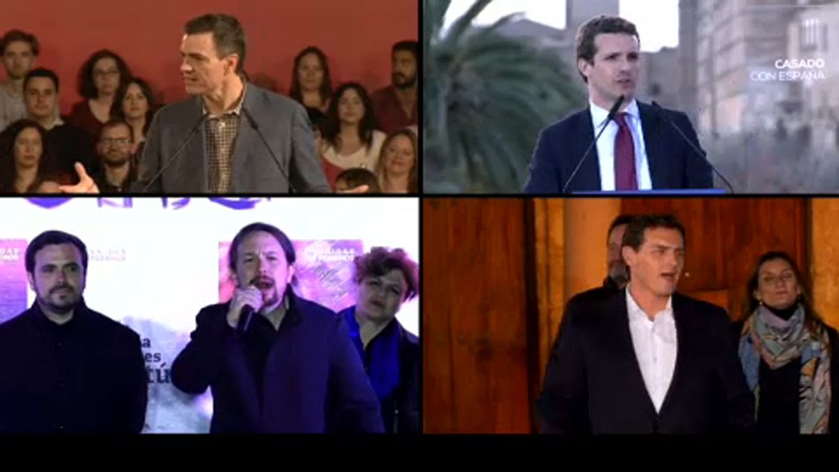 TV-Debatte in Spanien mit 4 Parteichefs