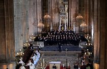 The choir during Easter Sunday Mass at Saint-Eustache.