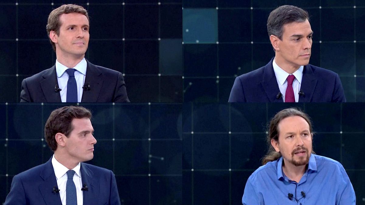 España: primer debate electoral a cuatro