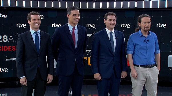 Hitzige TV-Debatte 6 Tage vor der Wahl in Spanien Hitzige TV-Debatte 6 Tage vor der Wahl in Spanien