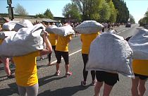 İngiltere'nin bir köyünde 56 yıllık gelenek: Kömür taşıma yarışı