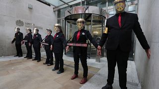 Extinction Rebellion bloquea el paso a la Bolsa de Londres