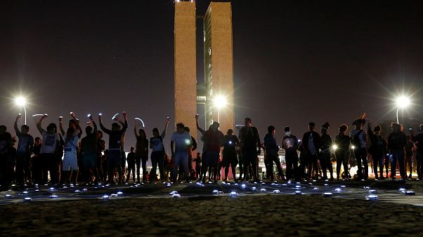 Indigene demonstrieren in Brasilia Indigene demonstrieren in Brasilia
